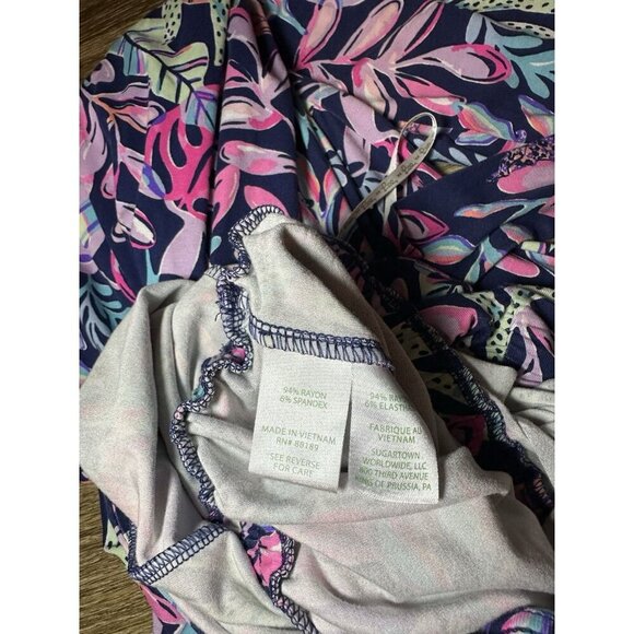 Lilly Pulitzer Wyota Jumpsuit Oyster Bay Navy Size Small Halter Neck Coastal - Picture 7 of 12